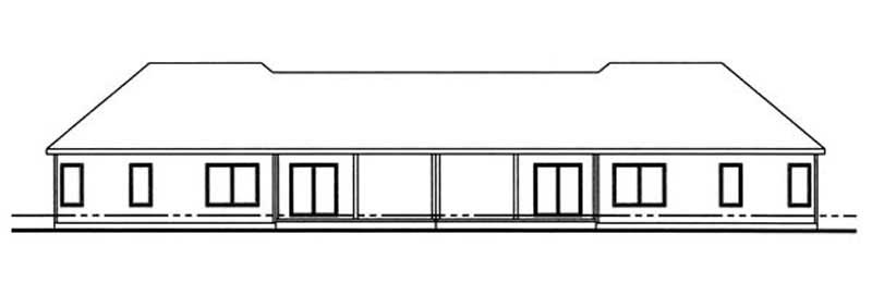 Home Plan Rear Elevation of this 3-Bedroom,2762 Sq Ft Plan -100-1024