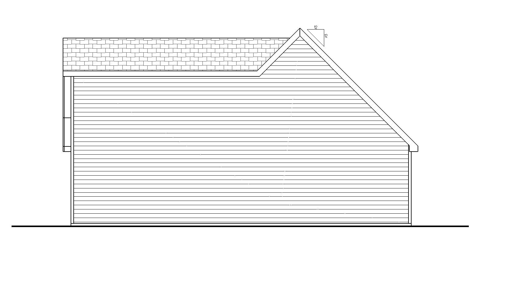 Home Plan Rear Elevation of this 0-Bedroom,902 Sq Ft Plan -100-1035