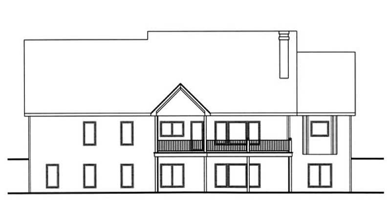 Home Plan Rear Elevation of this 3-Bedroom,2471 Sq Ft Plan -100-1042