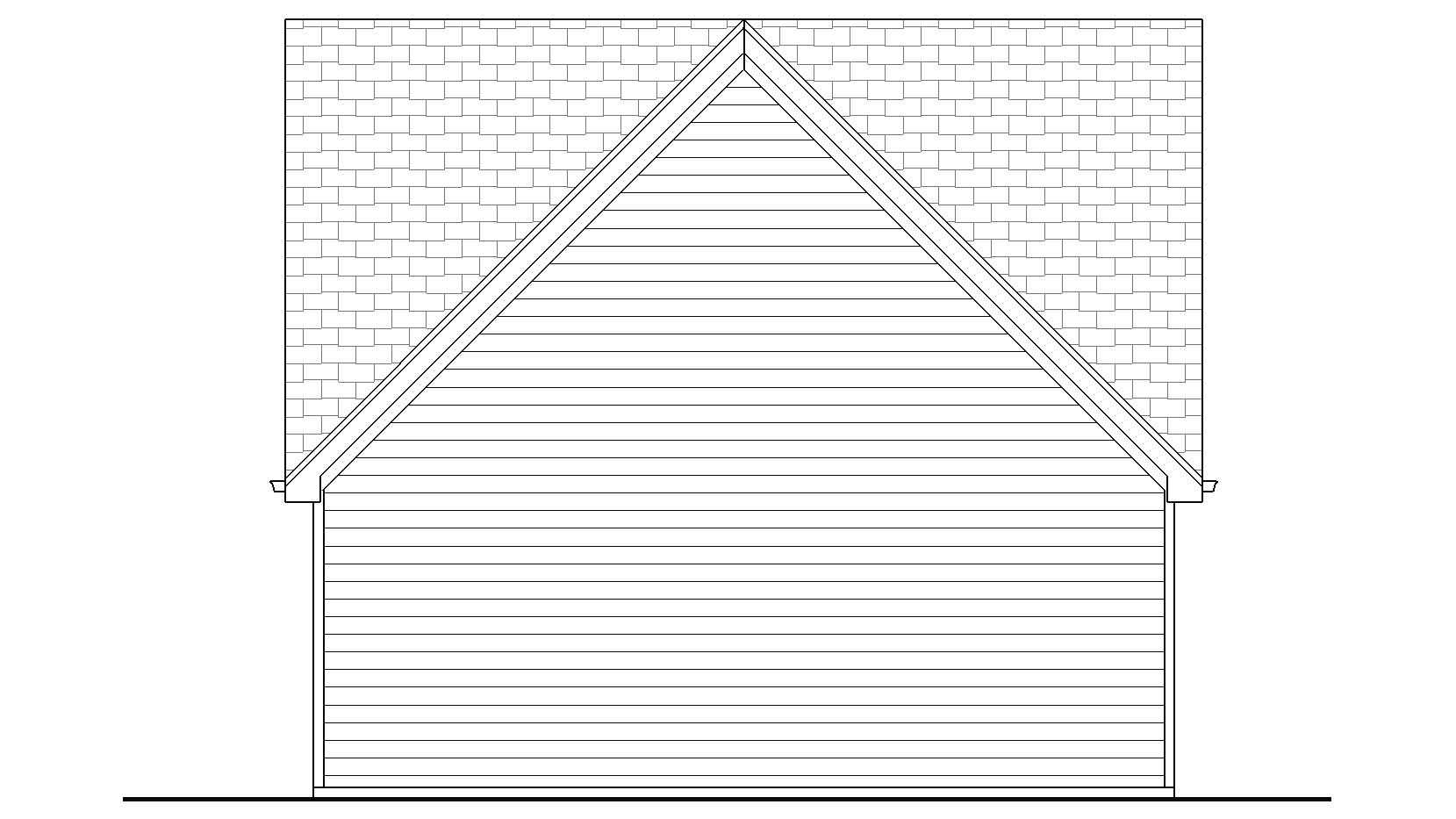 Home Plan Rear Elevation of this 0-Bedroom,576 Sq Ft Plan -100-1043