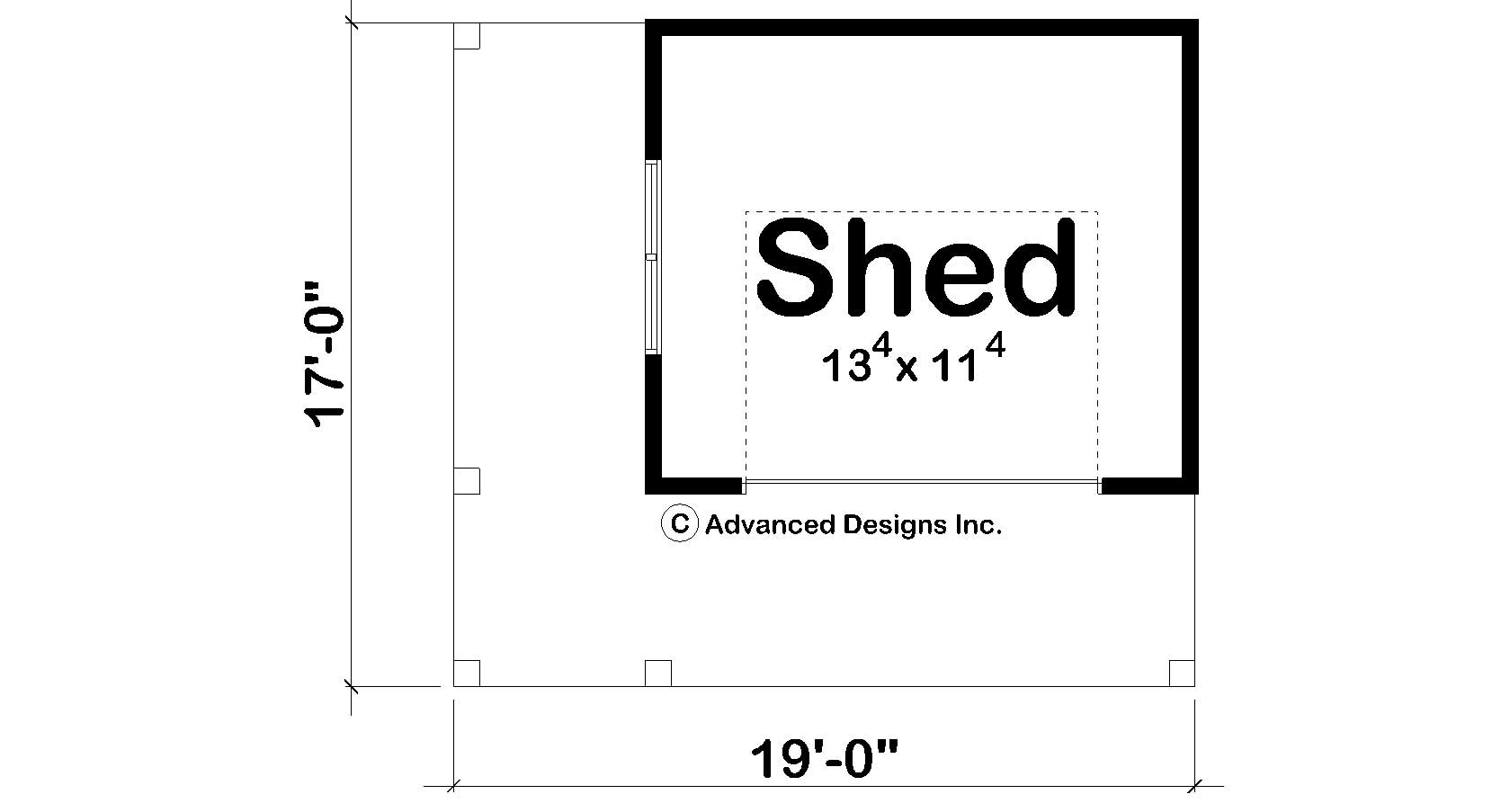 Floor Plan First Story of Specialty Plan #100-1057