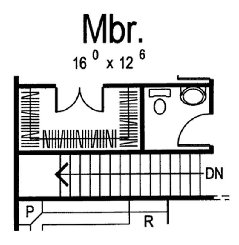 Floor Plan First Story of Ranch Plan #100-1068