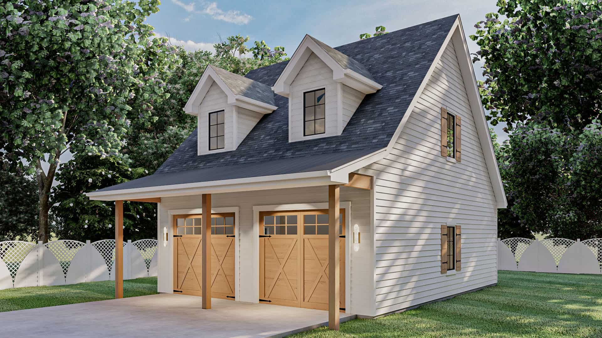 Home Plan Right Elevation of this 0-Bedroom,756 Sq Ft Plan -100-1077