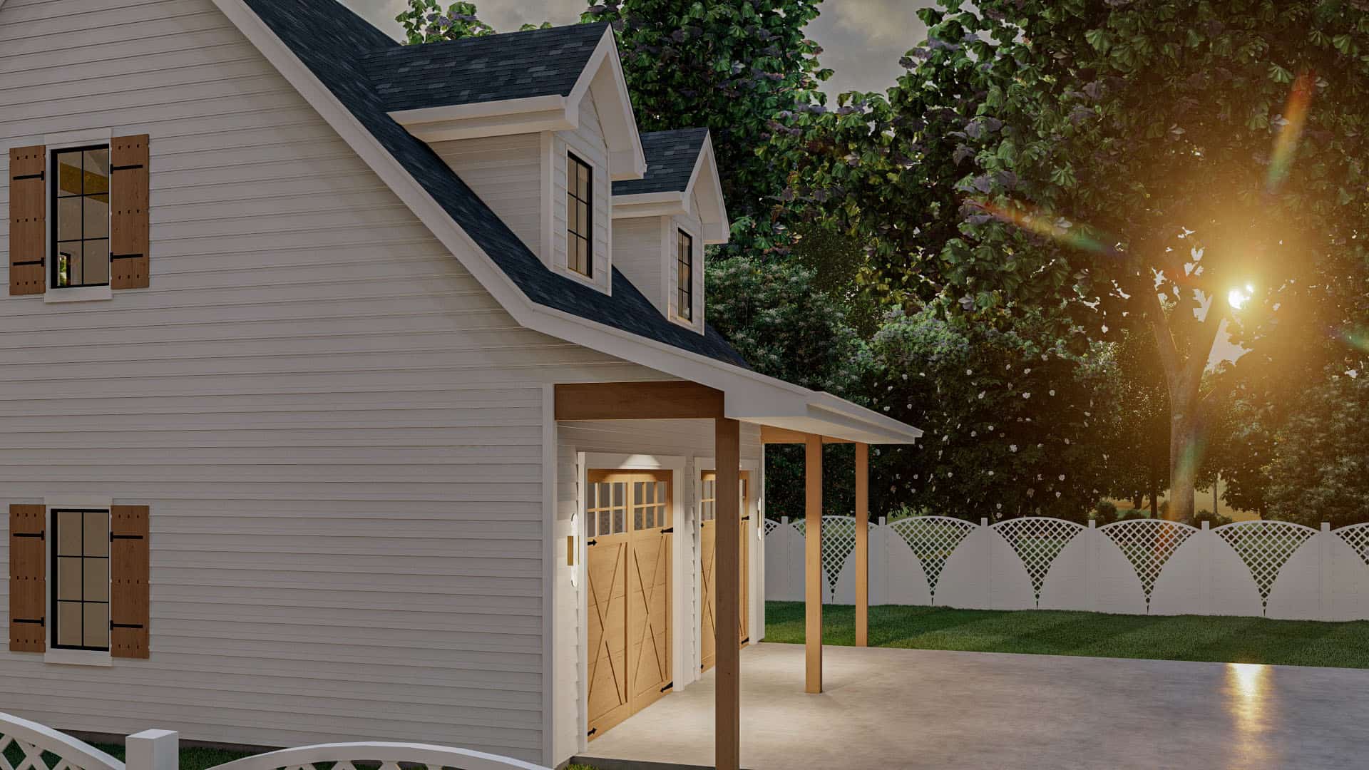 Home Plan Left Elevation of this 0-Bedroom,756 Sq Ft Plan -100-1077