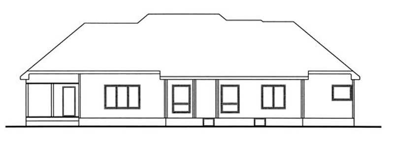 Floor Plan Second Story of Craftsman Plan #100-1083