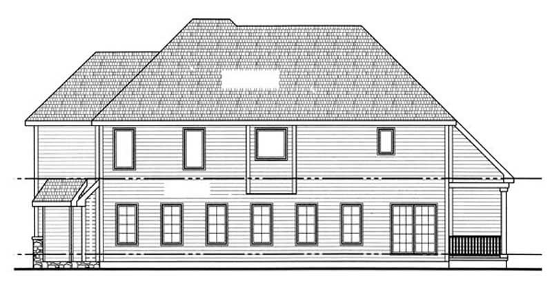 Home Plan Left Elevation of this 4-Bedroom,3210 Sq Ft Plan -100-1092