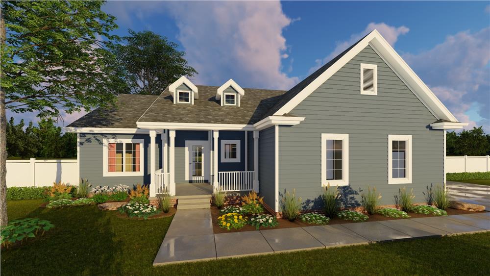 Front View of this 3-Bedroom, 1547 Sq Ft Plan - 100-1102
