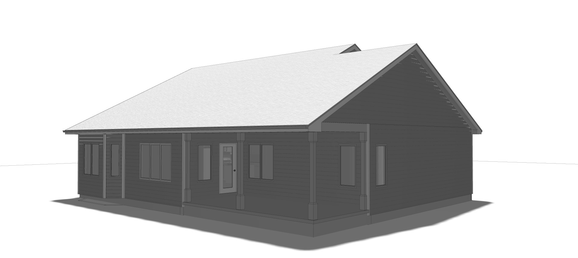Left Side View of this 3-Bedroom, 1547 Sq Ft Plan - 100-1102