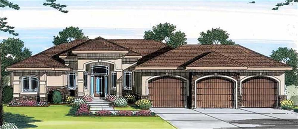 Front View of this 2-Bedroom, 2112 Sq Ft Plan - 100-1112