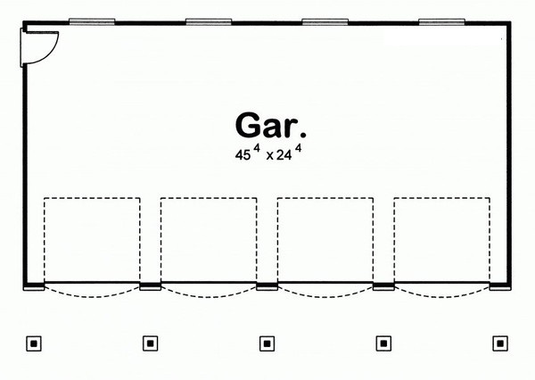 Floor Plan Garage of Garage Plan #100-1114