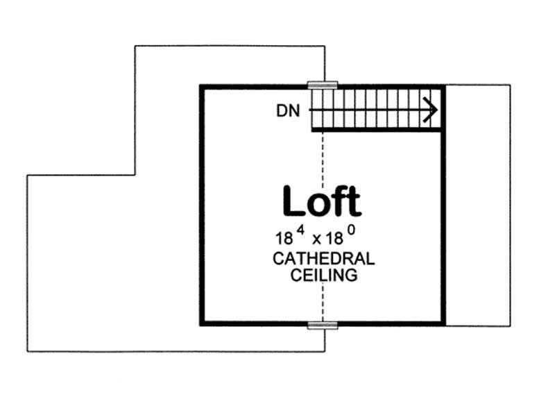 Floor Plan Bonus Room of Garage Plan #100-1116