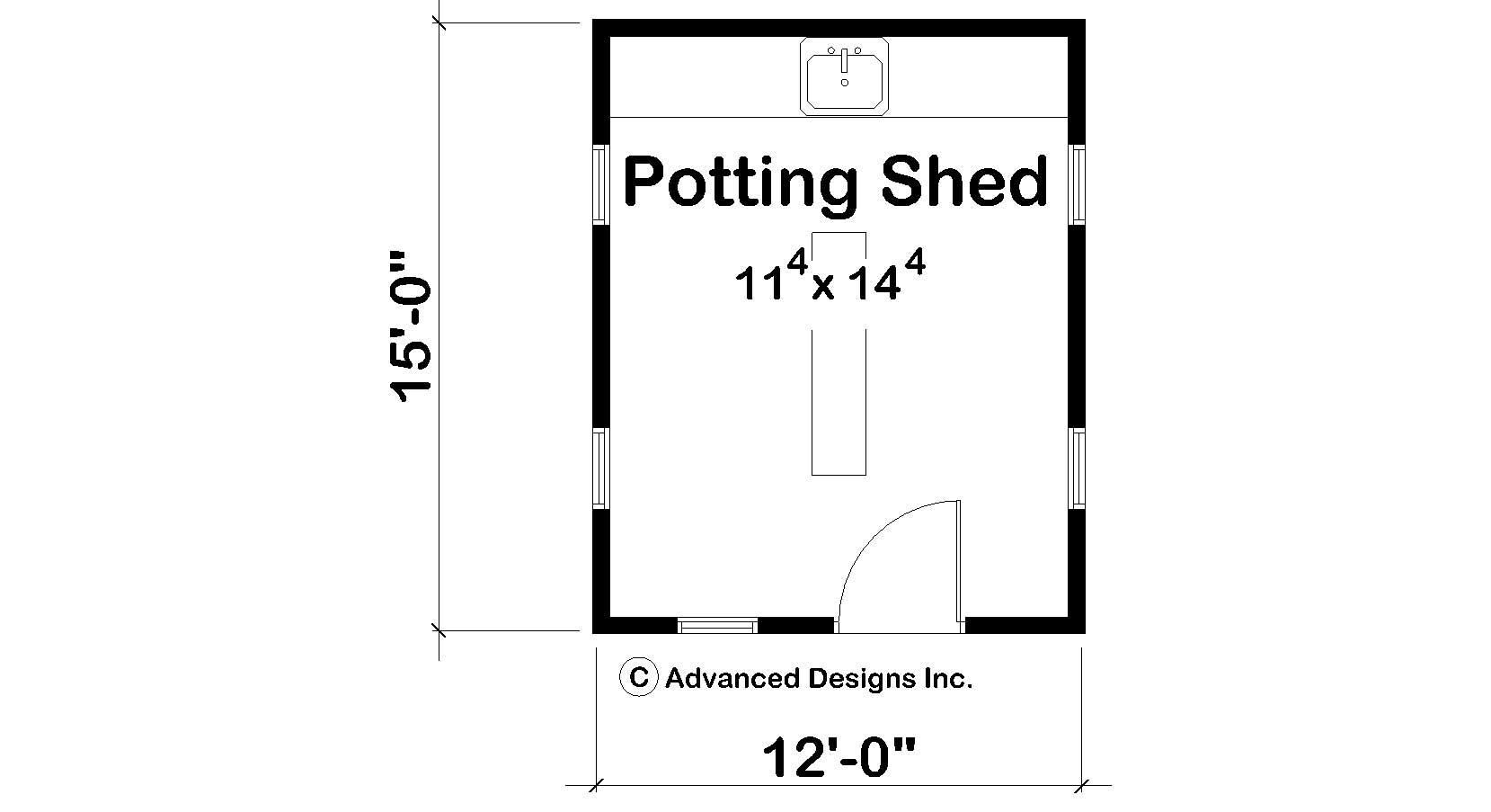 Floor Plan First Story of Specialty Plan #100-1124