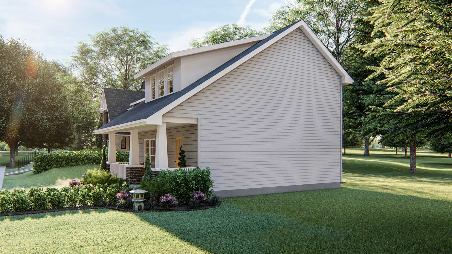 Right Side View of this 2-Bedroom, 1441 Sq Ft Plan - 100-1133
