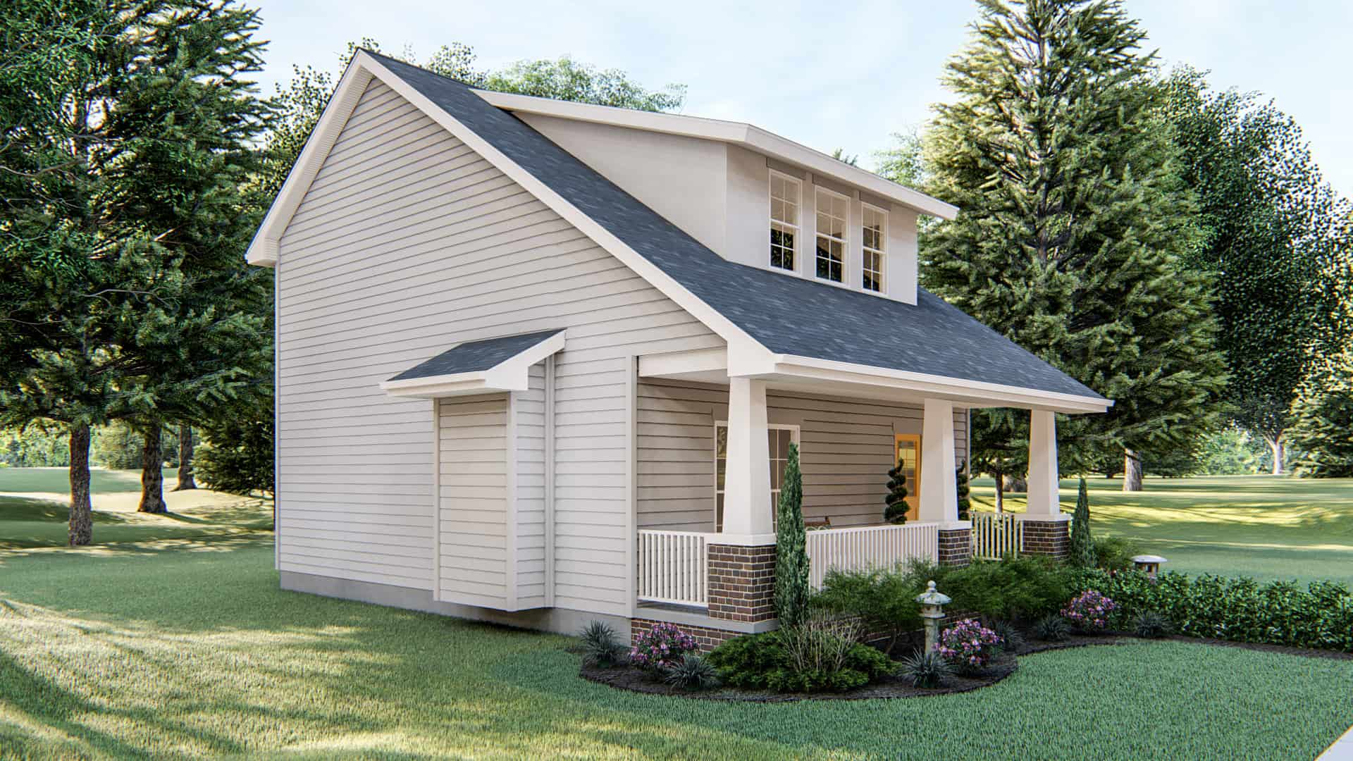 Left Side View of this 2-Bedroom, 1441 Sq Ft Plan - 100-1133