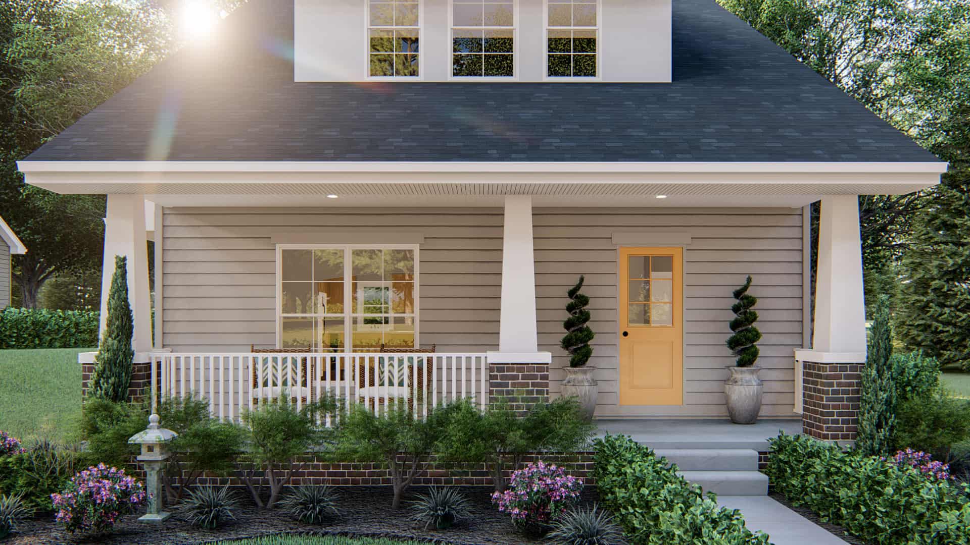Front View of this 2-Bedroom, 1441 Sq Ft Plan - 100-1133