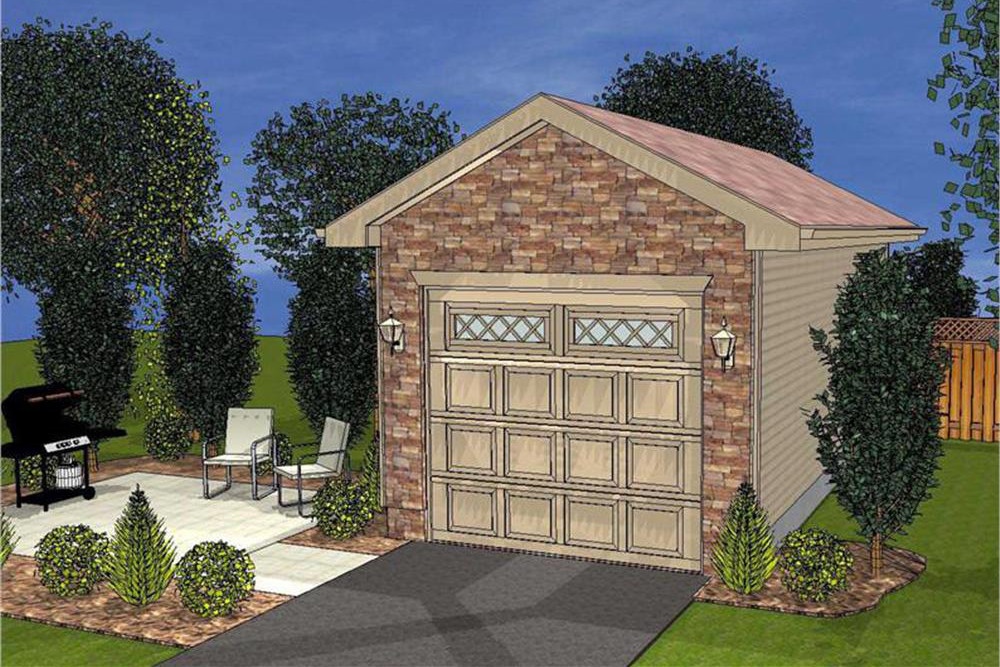 This is an artist's rendering of Country style Garage Plan #100-1161.