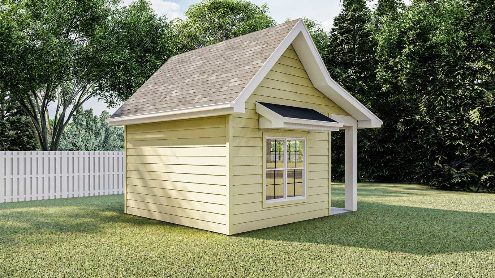 Home Plan Rear Elevation of this 0-Bedroom,168 Sq Ft Plan -100-1167