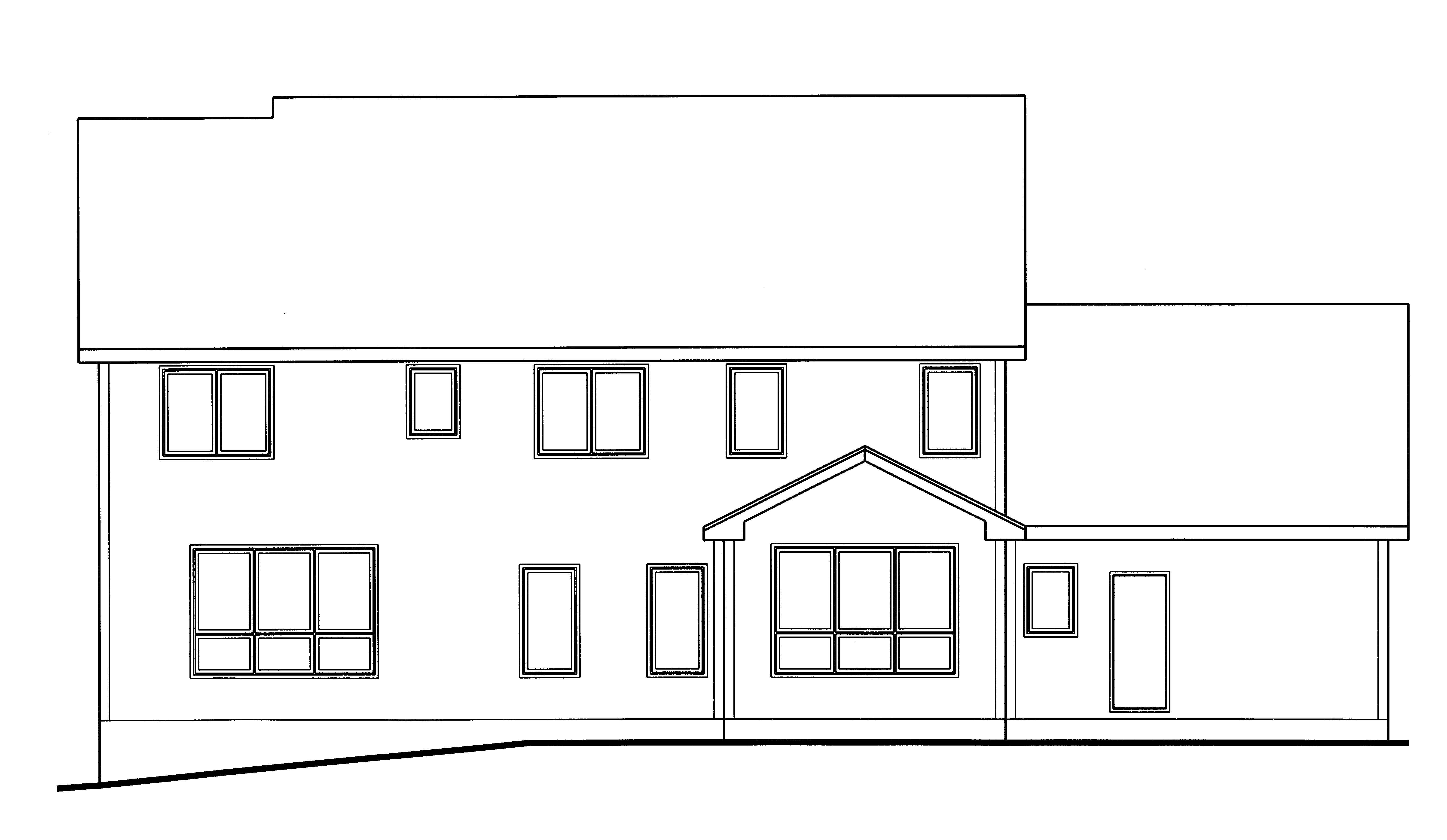 Home Plan Rear Elevation of this 4-Bedroom,2869 Sq Ft Plan -100-1170