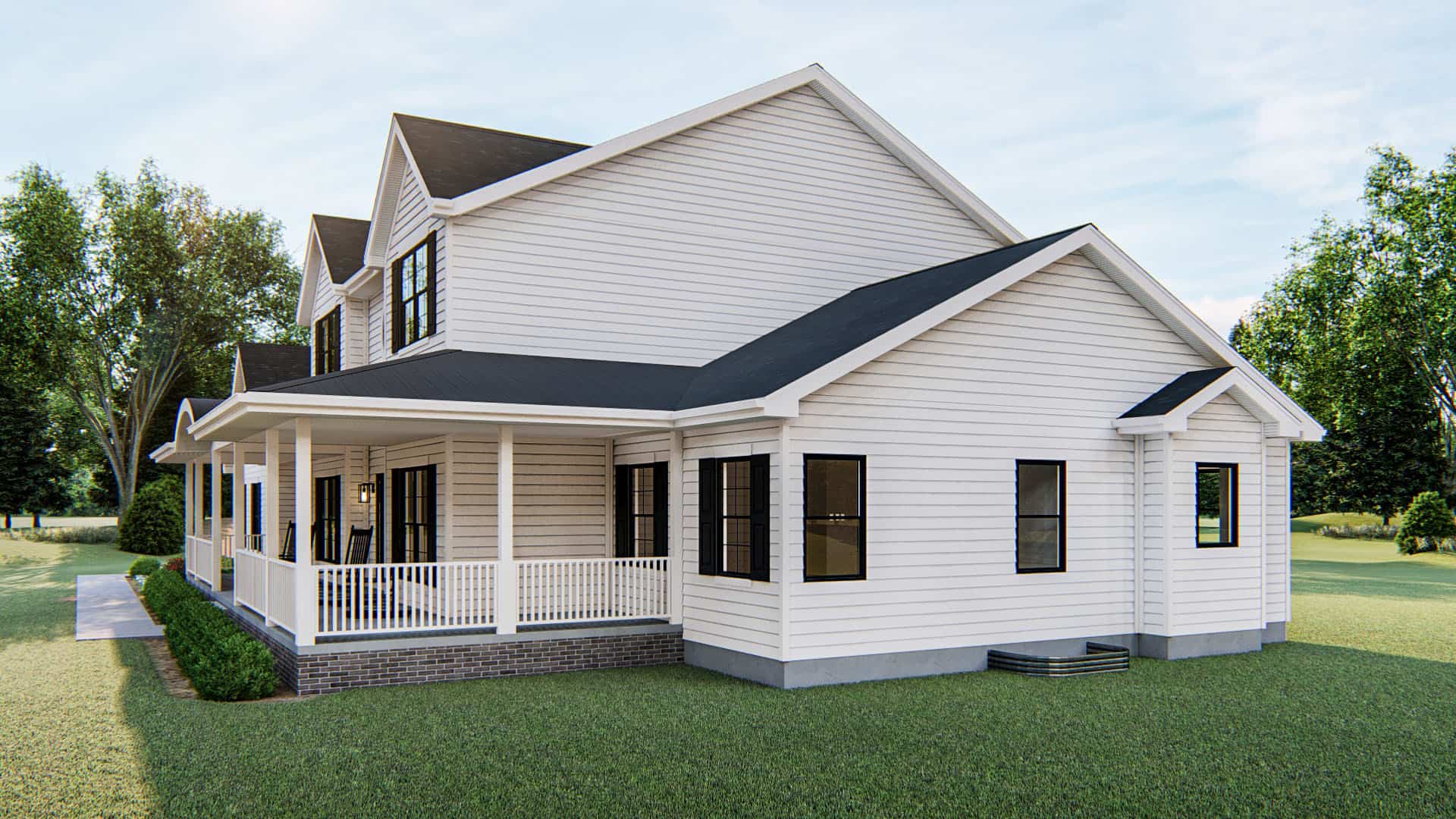 Right Side View of this 4-Bedroom, 3142 Sq Ft Plan - 100-1172
