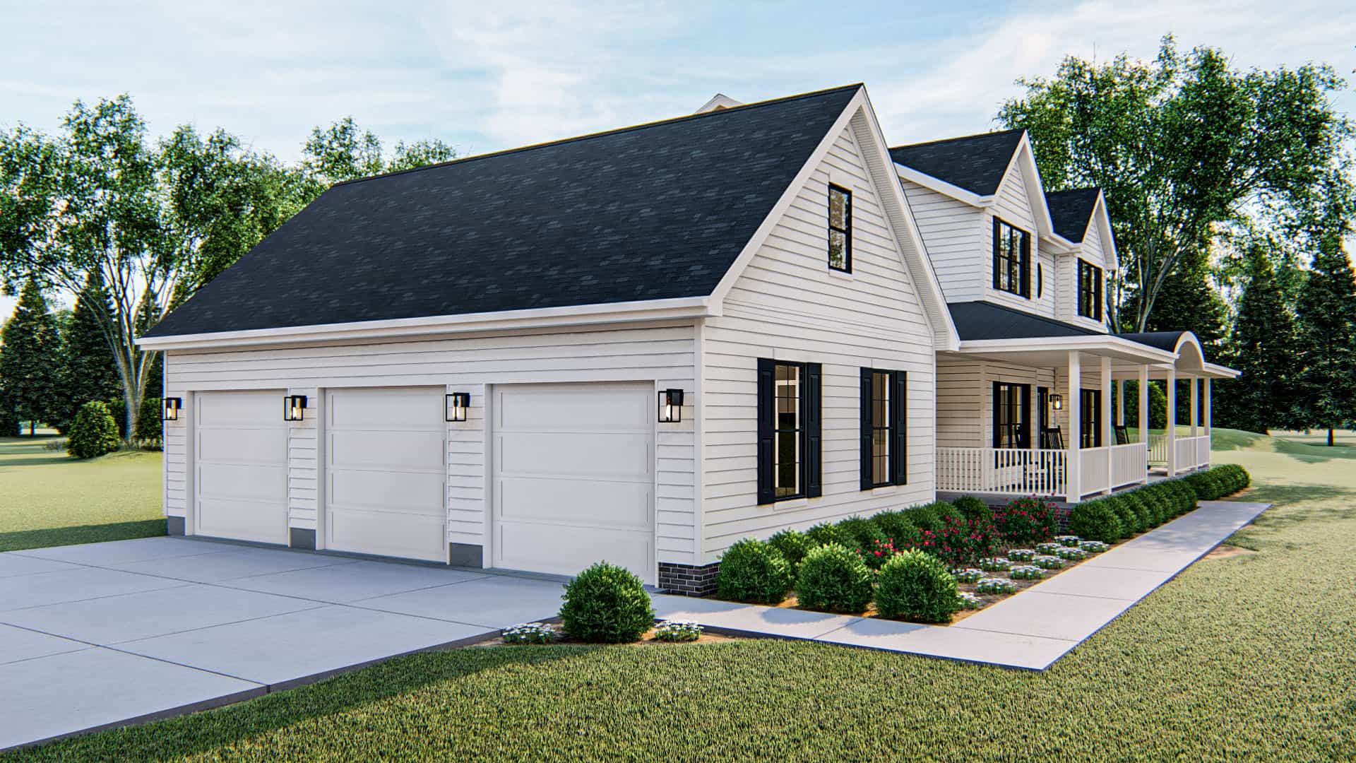 Left Side View of this 4-Bedroom, 3142 Sq Ft Plan - 100-1172