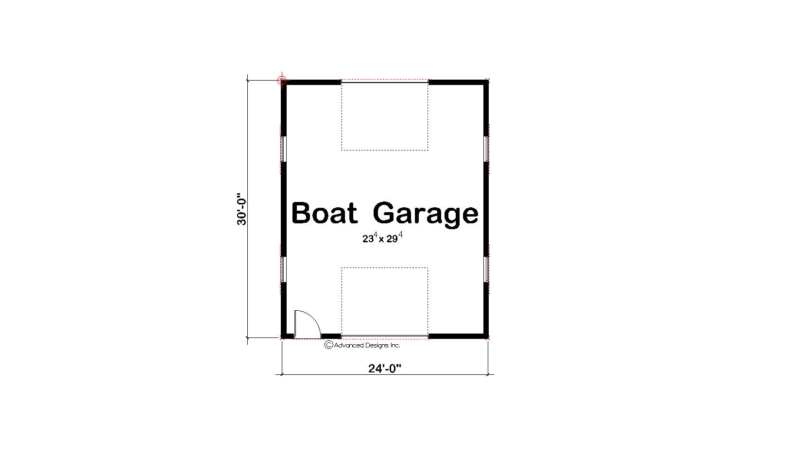 Floor Plan First Story of Garage Plan #100-1184