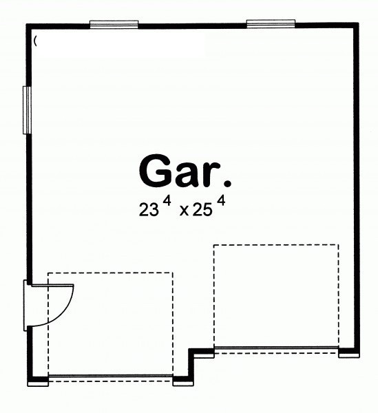 Floor Plan Garage of Garage Plan #100-1200