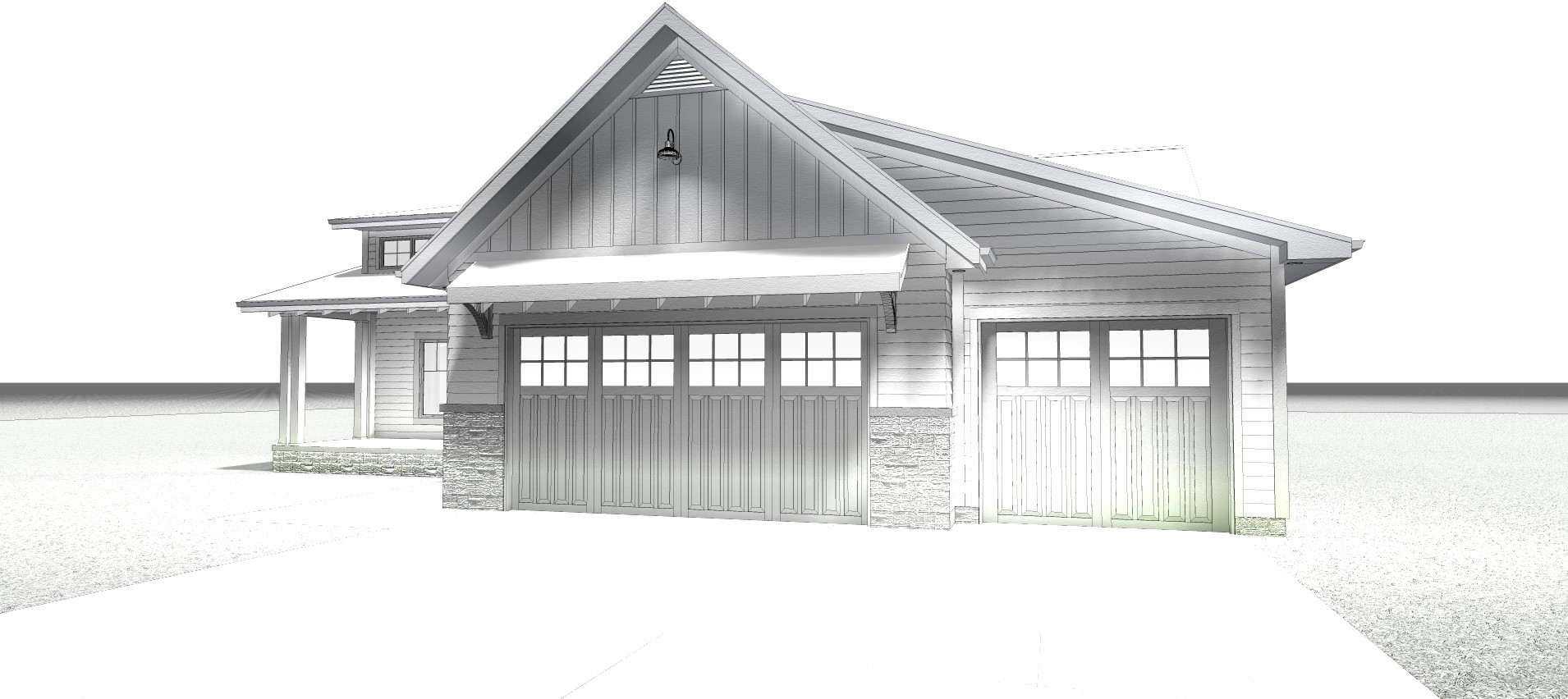 Garage of this 3-Bedroom, 1701 Sq Ft Plan - 100-1203