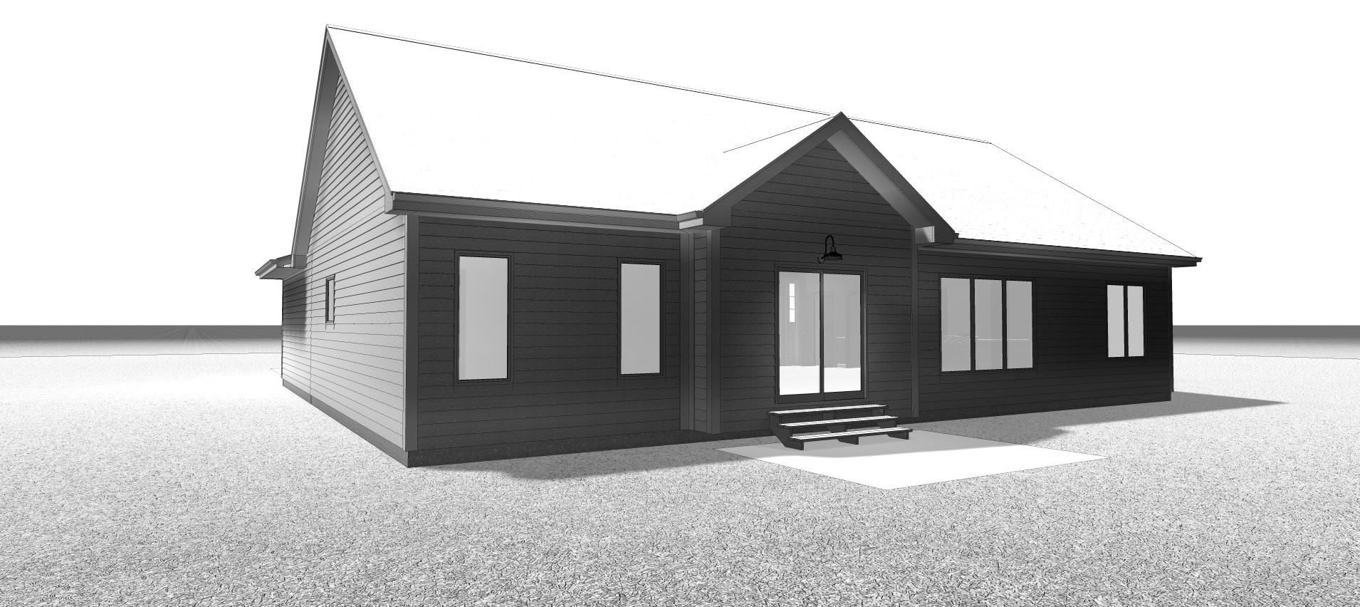 Home Plan Rear Elevation of this 3-Bedroom,1701 Sq Ft Plan -100-1203