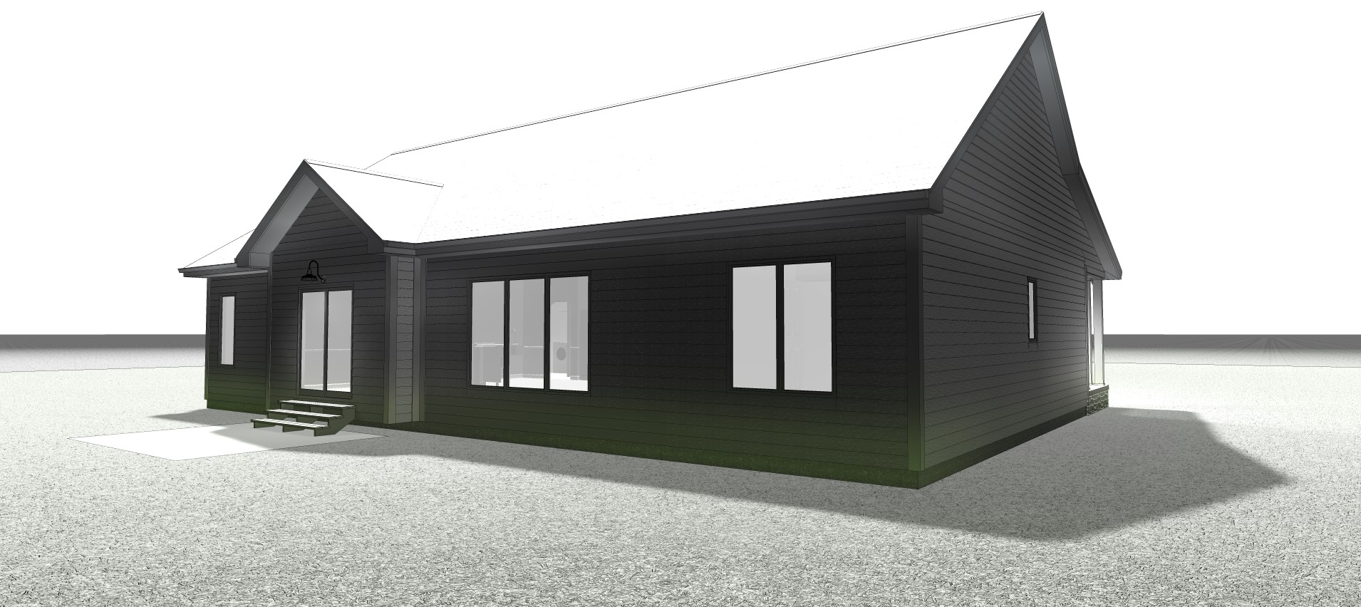 Home Plan Rear Elevation of this 3-Bedroom,1701 Sq Ft Plan -100-1203