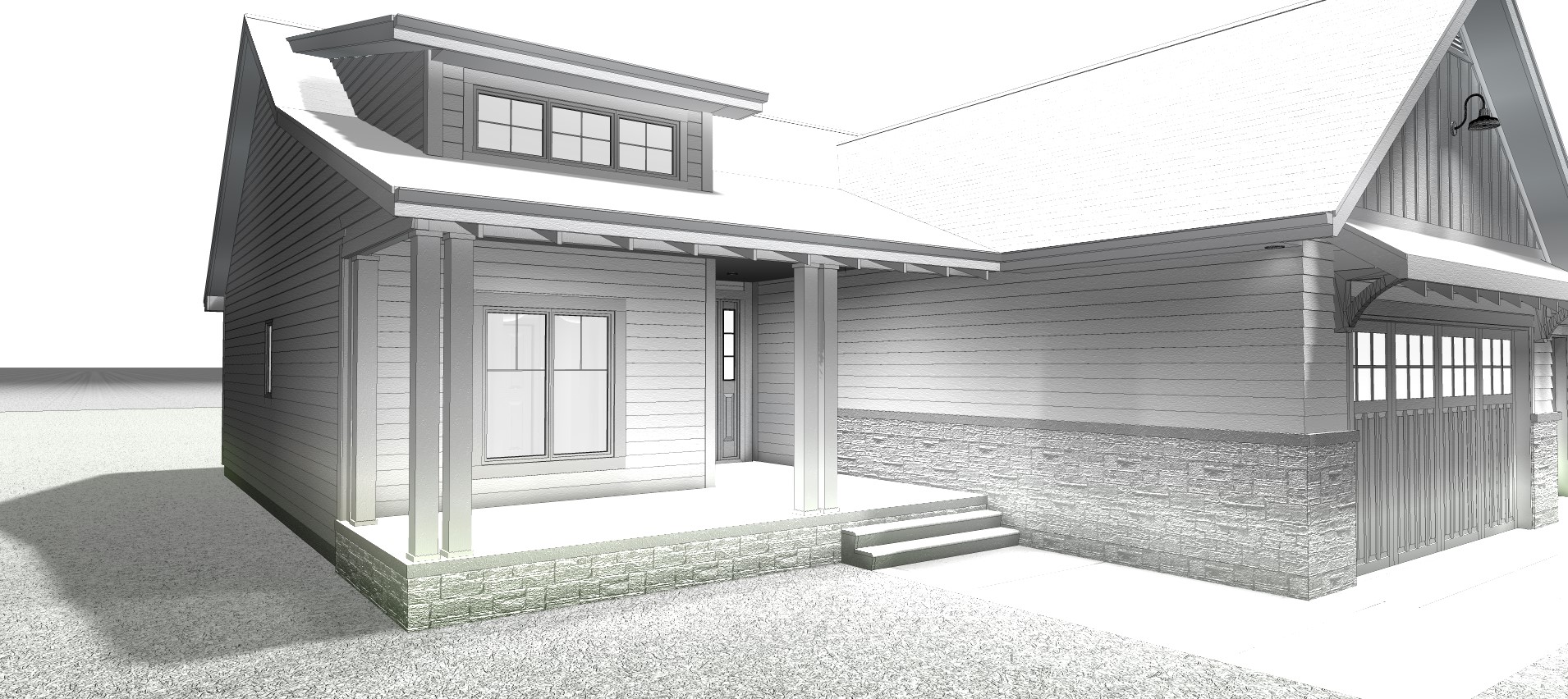 Porch of this 3-Bedroom, 1701 Sq Ft Plan - 100-1203