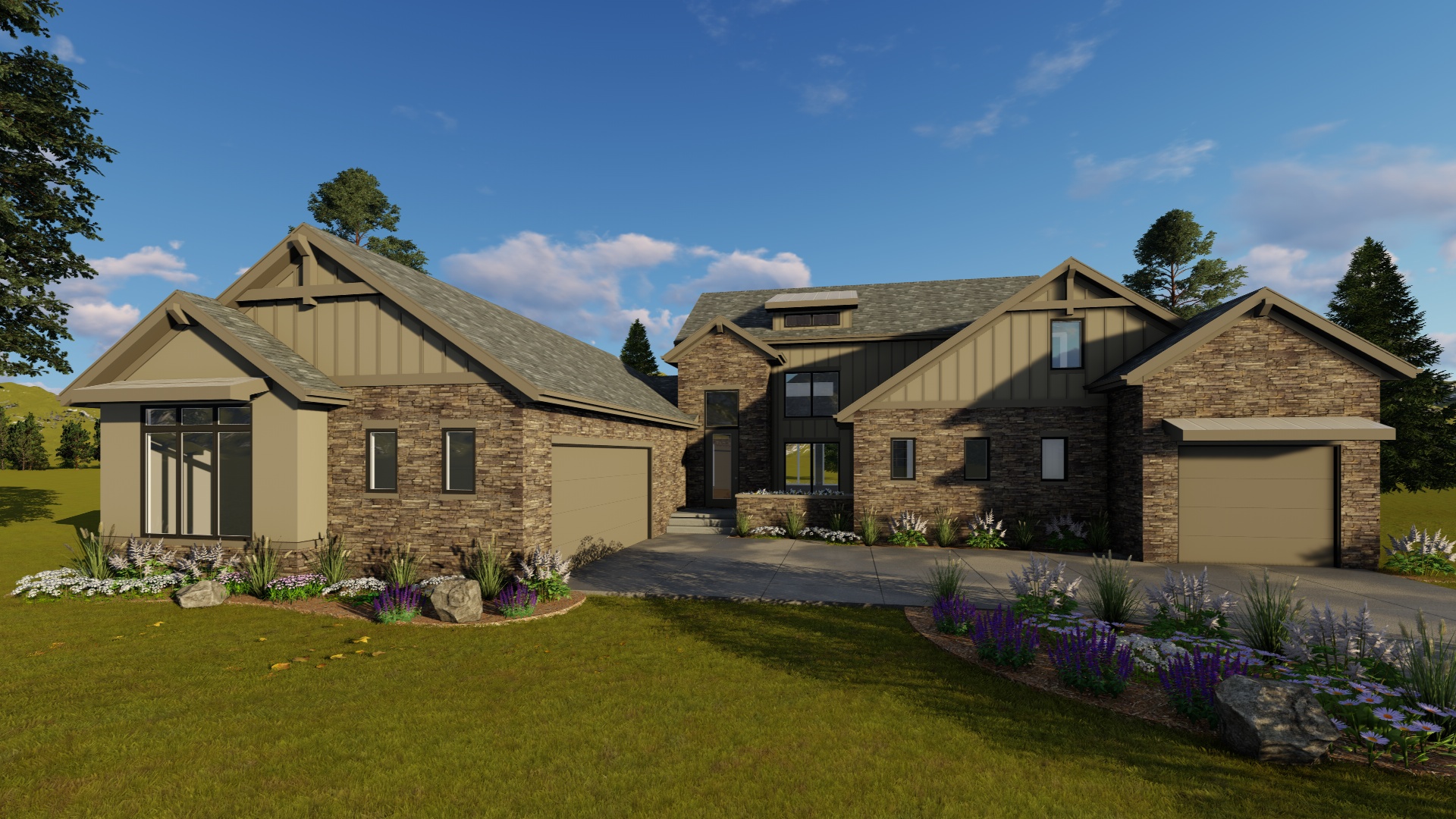 Front elevation of Country home (ThePlanCollection: House Plan #100-1209)