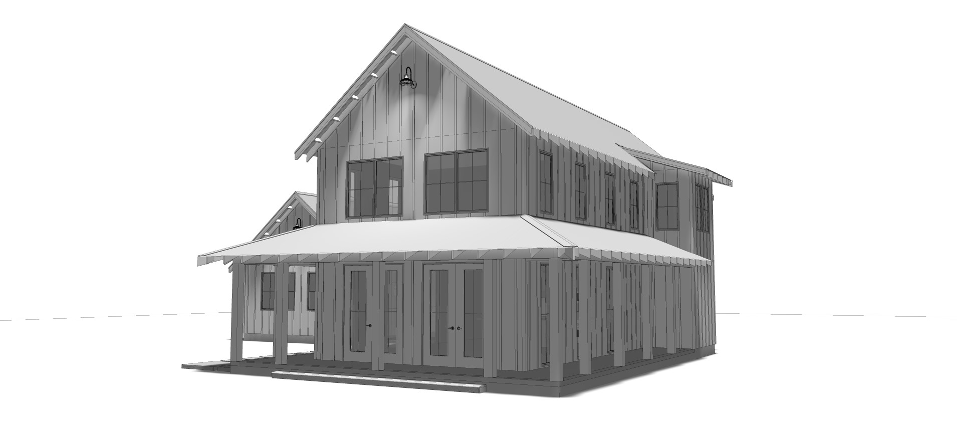 Front View of this 2-Bedroom, 1757 Sq Ft Plan - 100-1211