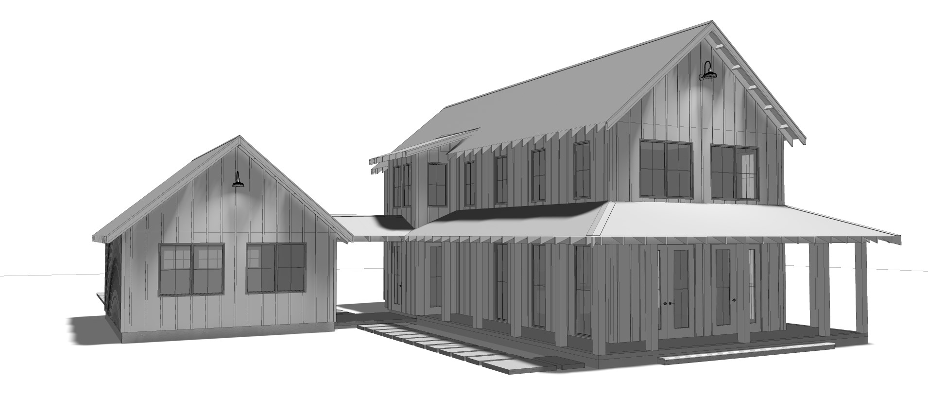 Left Side View of this 2-Bedroom, 1757 Sq Ft Plan - 100-1211