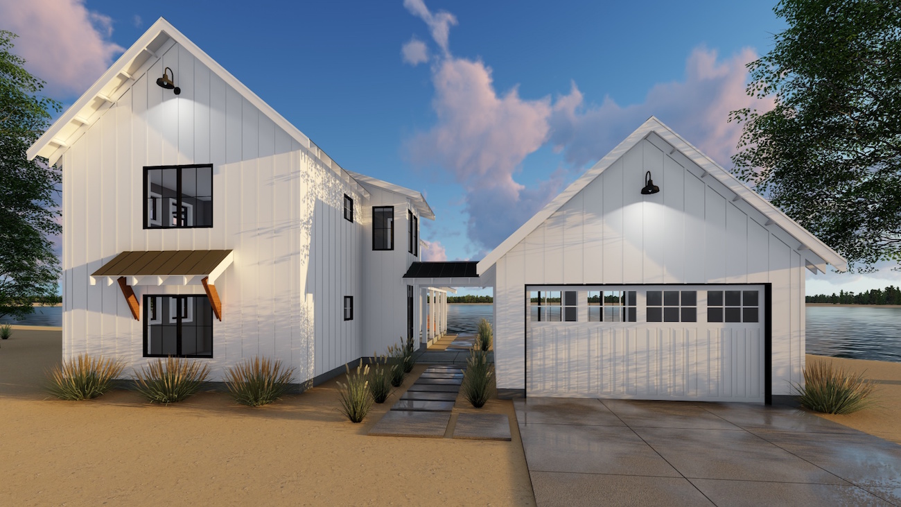 Home Plan Rear Elevation of this 2-Bedroom,1757 Sq Ft Plan -100-1211