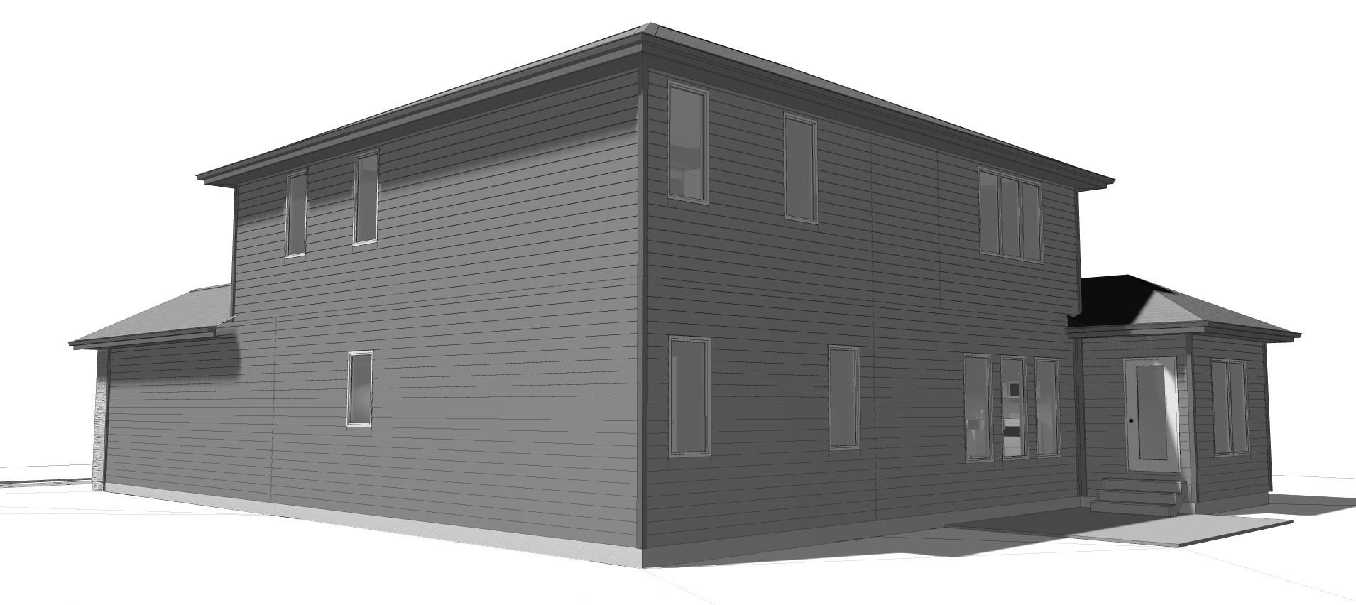 Home Plan Left Elevation of this 4-Bedroom,2829 Sq Ft Plan -100-1213