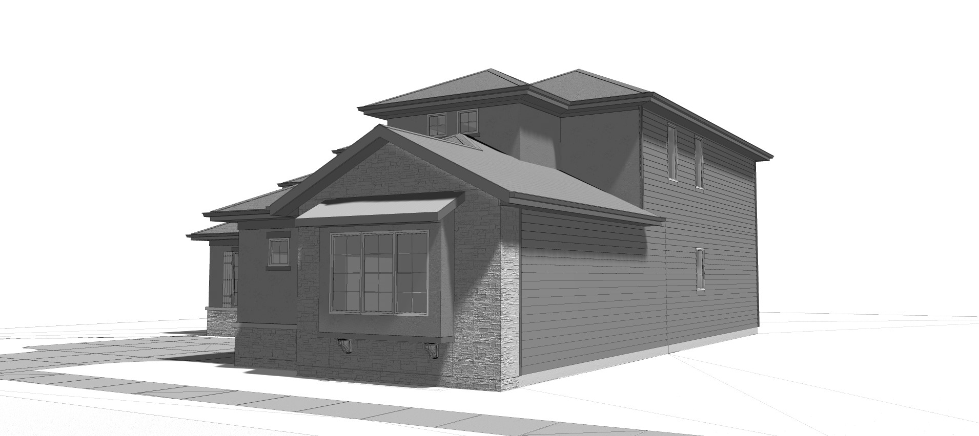 Right Side View of this 4-Bedroom, 2829 Sq Ft Plan - 100-1213