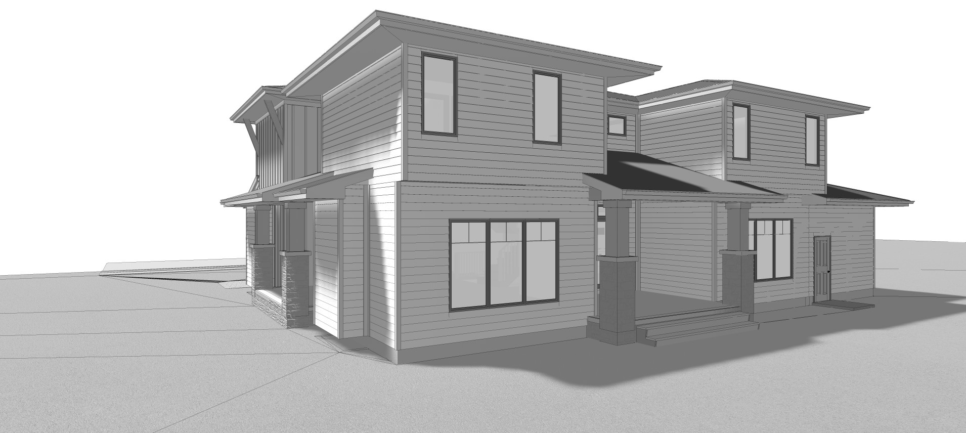 Side View of this 4-Bedroom, 3156 Sq Ft Plan - 100-1214