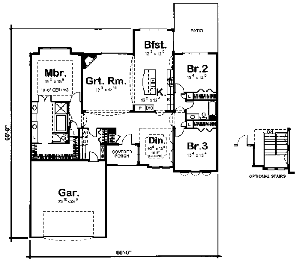 Floor Plan First Story of Mediterranean Plan #100-1215