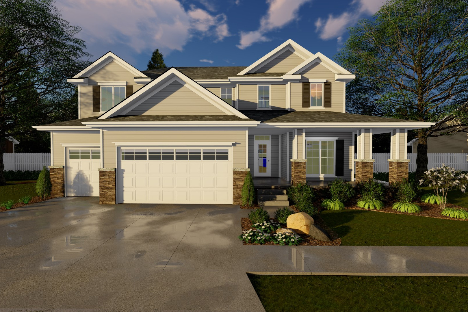 Front elevation of Traditional home (ThePlanCollection: House Plan #100-1221)