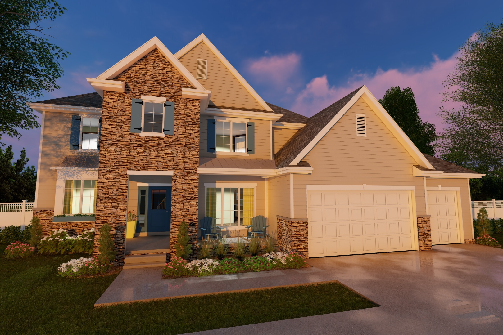 Front elevation of Traditional home (ThePlanCollection: House Plan #100-1222)
