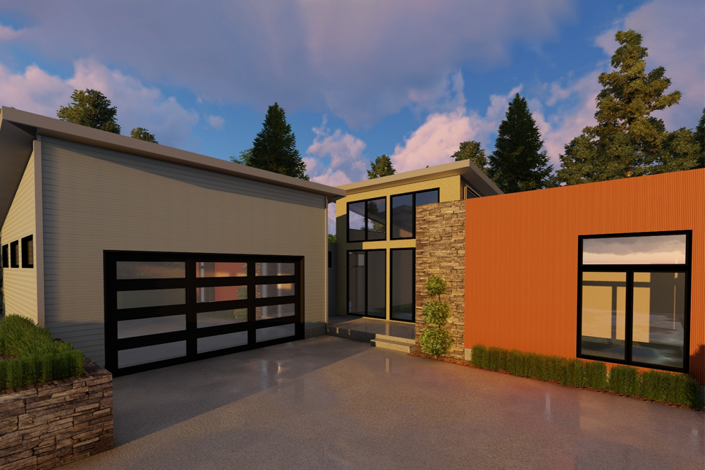 Front Door of this 2-Bedroom, 1890 Sq Ft Plan - 100-1224