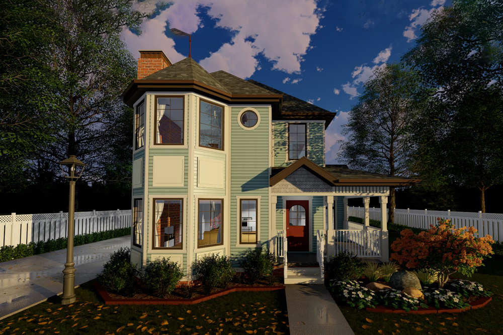Front View of this 3-Bedroom, 2309 Sq Ft Plan - 100-1225