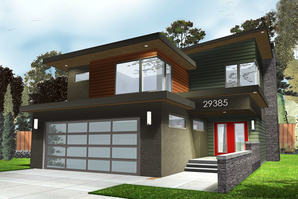 Front View of this 3-Bedroom, 2001 Sq Ft Plan - 100-1226