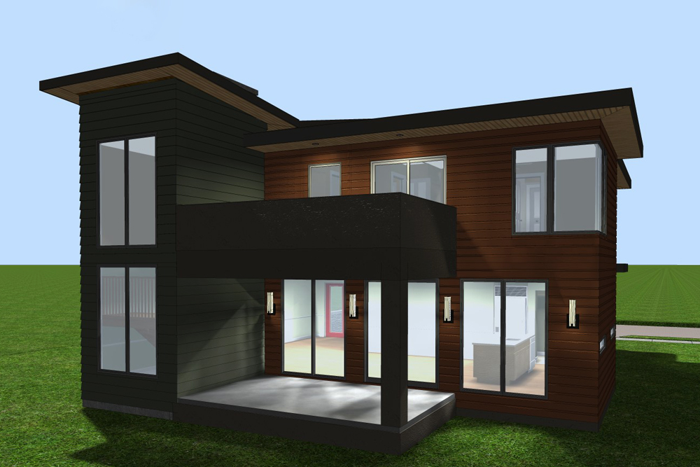 Front View of this 3-Bedroom, 2001 Sq Ft Plan - 100-1226