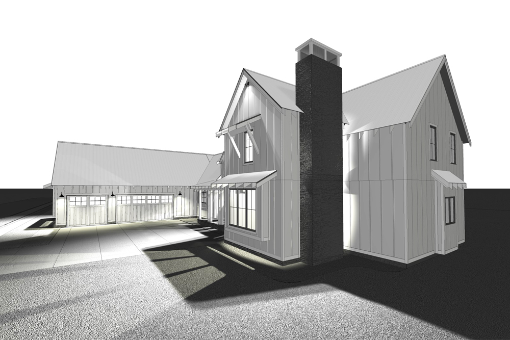 Side View of this 4-Bedroom, 2768 Sq Ft Plan - 100-1227