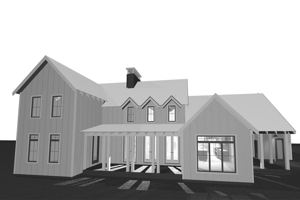 Front View of this 4-Bedroom, 2768 Sq Ft Plan - 100-1227
