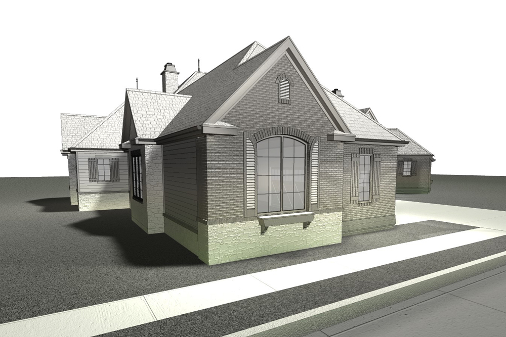 Front View of this 3-Bedroom, 4853 Sq Ft Plan - 100-1228