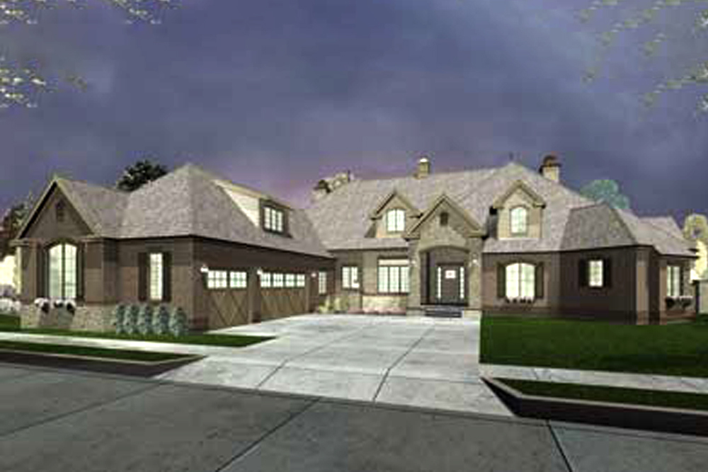 Home Exterior Photograph of this 3-Bedroom,4853 Sq Ft Plan -4853