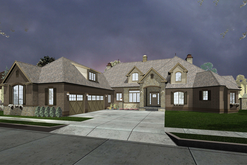 Home Exterior Photograph of this 3-Bedroom,4853 Sq Ft Plan -4853
