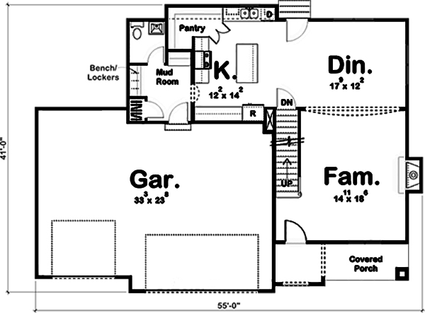 Floor Plan First Story of Mediterranean Plan #100-1230
